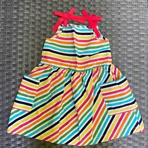 Hanna Andersson Rainbow Stripe Sundress EUC